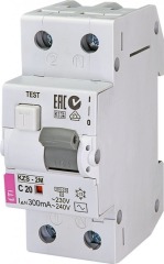 Диф. автомат KZS-2M C 20/0,3 20А 300мА тип AC (10kA), ETI (2173325)