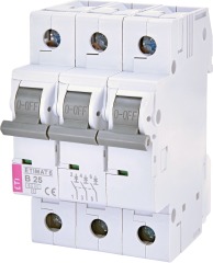 Автоматический выключатель ETIMAT 6 3p B 25А (6kA), ETI (2115518)