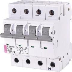 Автоматичний вимикач ETIMAT 6 3p+N C 25А (6kA), ETI (2146518)