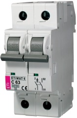 Автоматический выключатель ETIMAT 6 1p+N C 63А (6kA) (2142522)