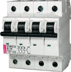 Автоматичний вимикач ETIMAT 10 3p+N D 63A 10кА, ETI (2156722)