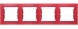 Рамка 4-постовая красный Sedna Schneider Electric, SDN5800741, Красный