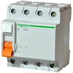 УЗО (диф. реле) ВД63 4П 40A 30mA Schneider Electric, 11463