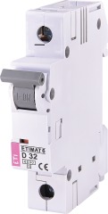 Автоматический выключатель ETIMAT 6 1p D 32A (6kA), ETI (2161519)