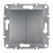 Переключатель 2кл. сталь Asfora Schneider electric, EPH0600162