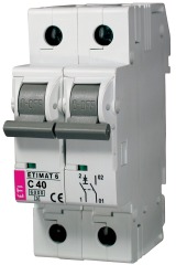 Автоматичний вимикач ETIMAT 6 1p+N C 40А (6kA) (2142520)