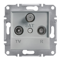 TV-R-SAT розетка конечная Asfora алюминий, EPH3500161