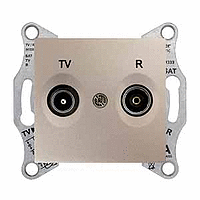 Розетка TV/R прохідна 4dB титан Schneider Electric Sedna, SDN3301868, Титан