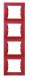 Рамка 4-постовая вертикальная красный Sedna Schneider Electric, SDN5802041, Красный