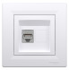 Розетка компьютерная 1хRJ45 cat.5 STP белая Asfora Schneider electric, EPH5000121