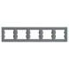 Рамка 5-я горизонтальная сталь Asfora Schneider electric, EPH5800562