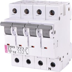 Автоматический выключатель ETIMAT 6 3p+N C 1A (6kA), ETI (2146504)