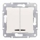 Выключатель 2-кл.с подсветкой сл.кость Sedna Schneider Electric, SDN0300323