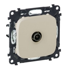 Розетка TV оконечная "шлейф" штекер слоновая кость Legrand Valena Allure (753860)