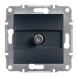 Розетка SAT проходная, антрацит Asfora
