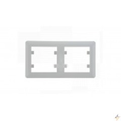 Рамка 2Х горизонтальная Lumina-Soul, белая