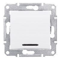 Выключатель 1-кл. 2-х полюсный с подсветкой 16А (3680Вт) белый Sedna Schneider Electric, SDN0201221, Белый