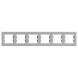 Рамка 6-я горизонтальная алюминий Asfora Schneider electric, EPH5800661