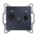 Розетка TV/R проходная 4dB графит Sedna Schneider Electric, SDN3301870
