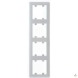 Рамка 4Х вертикальная Lumina-Soul, белая