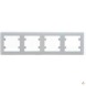 Рамка 4Х горизонтальная Lumina-Soul, белая