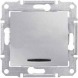 Выключатель 1-кл. с подсветкой алюминий Sedna Schneider Electric, SDN0400360