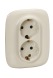 Розетка двойная со шторками 2К+З 16А 250В автоматические клемы слоновая кость Legrand Valena Allure (753826)