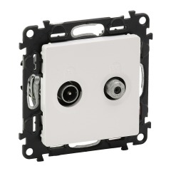 Розетка TV-SAT "звезда" 1 кабель белый Legrand Valena Life (753464)