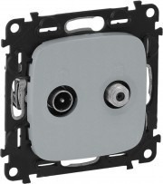 Розетка TV-SAT "зірка" двокабельна алюміній Legrand Valena Allure (753958)