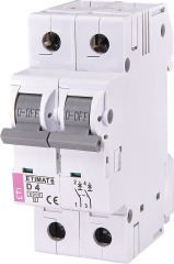 Автоматический выключатель ETIMAT 6 2p D 4A (6kA), ETI (2163510)