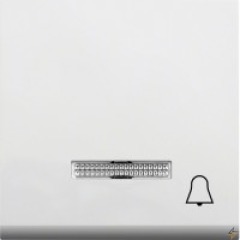 Клавиша с линзой и символом "Звонок" Lumina, белая