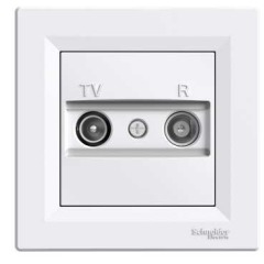 Розетка TV-R белая проходная 4dB Asfora Schneider electric, EPH3300221, Белый