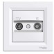 Розетка TV-R белая проходная 4dB Asfora Schneider electric, EPH3300221