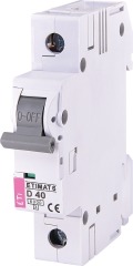 Автоматический выключатель ETIMAT 6 1p D 40A (6kA), ETI (2161520)