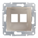 Накладка для розетки 2Мод Amp Mol Кат5Е 6Utp титан Sedna Schneider Electric, SDN4400668