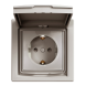 Розетка з заземленням з кришкою IP44 бронза Asfora Schneider electric, EPH3100369