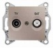 Розетка TV/Sat проходная 8dB титан Sedna Schneider Electric, SDN3401268