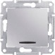 Переключатель 1-кл с подсветкой индикатор 10А (2300Вт) алюминий Sedna Schneider Electric, SDN0401160