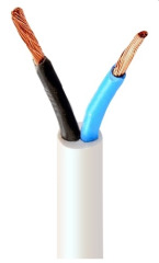 Провод ПВС 2х1 ЗЗЦМ отрез кратно 1м