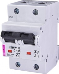 Автоматичний вимикач ETIMAT 10 2р C 125А (15 kA), ETI (2133733)