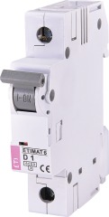 Автоматический выключатель ETIMAT 6 1p D 1A (6kA), ETI (2161504)