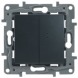 Вимикач / Перемикач 2-клавішний з підсвіткою з автоматичними клемами Антрацит Legrand Etika (672616)