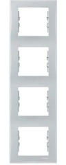Рамка 4-постовая вертикальная серый Sedna Schneider Electric, SDN5802033, серый