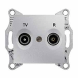 Розетка TV/R прохідна 4dB алюміній Schneider Electric Sedna, SDN3301860